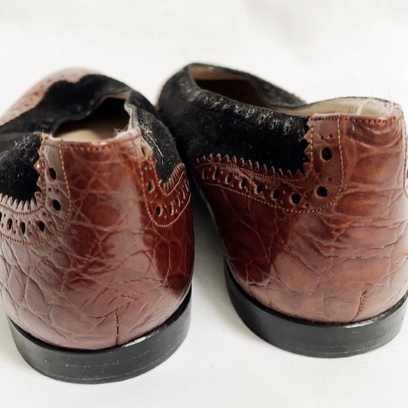 DELMAN Vintage Leather & Suede Loafers Size 9.5 M - Picture 3 of 6